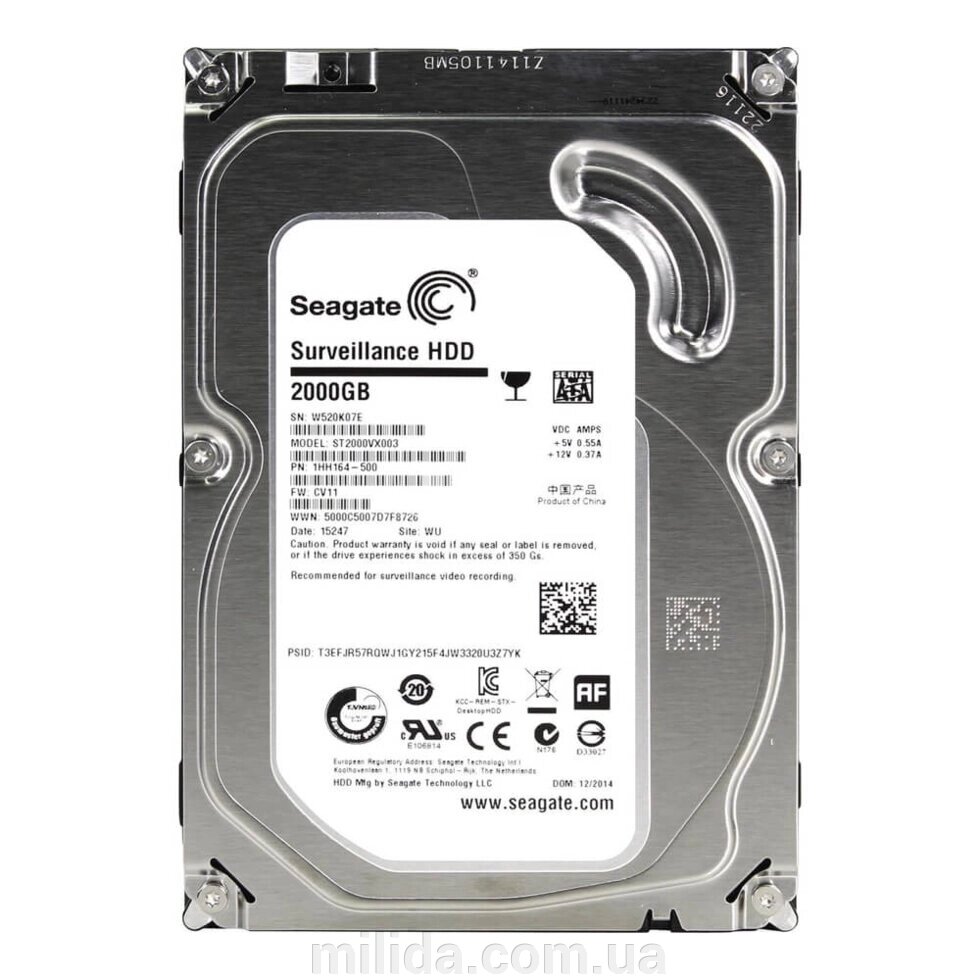 Жорсткий диск 2TB Seagate Skyhawk ST2000VX003 ch для відеоспостереження від компанії інтернет-магазин "_Міліда_" - фото 1