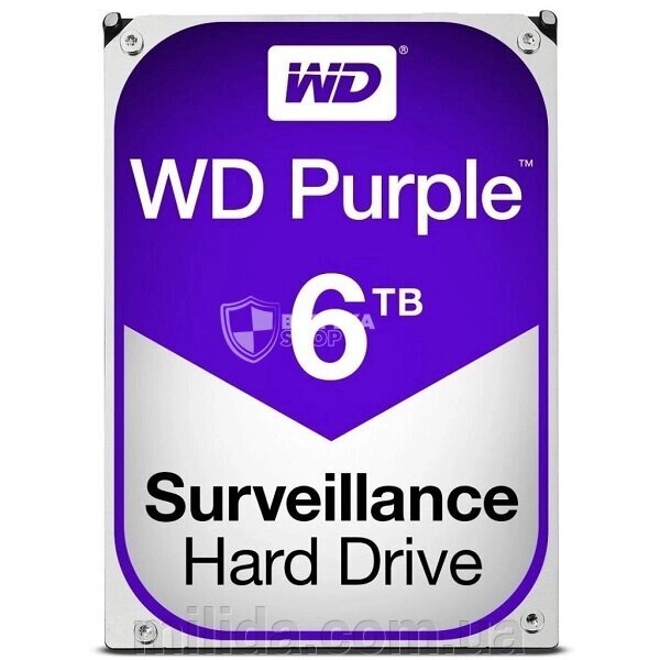 Жорсткий диск 6TB Western Digital WD60PURZ для відеоспостереження від компанії інтернет-магазин "_Міліда_" - фото 1