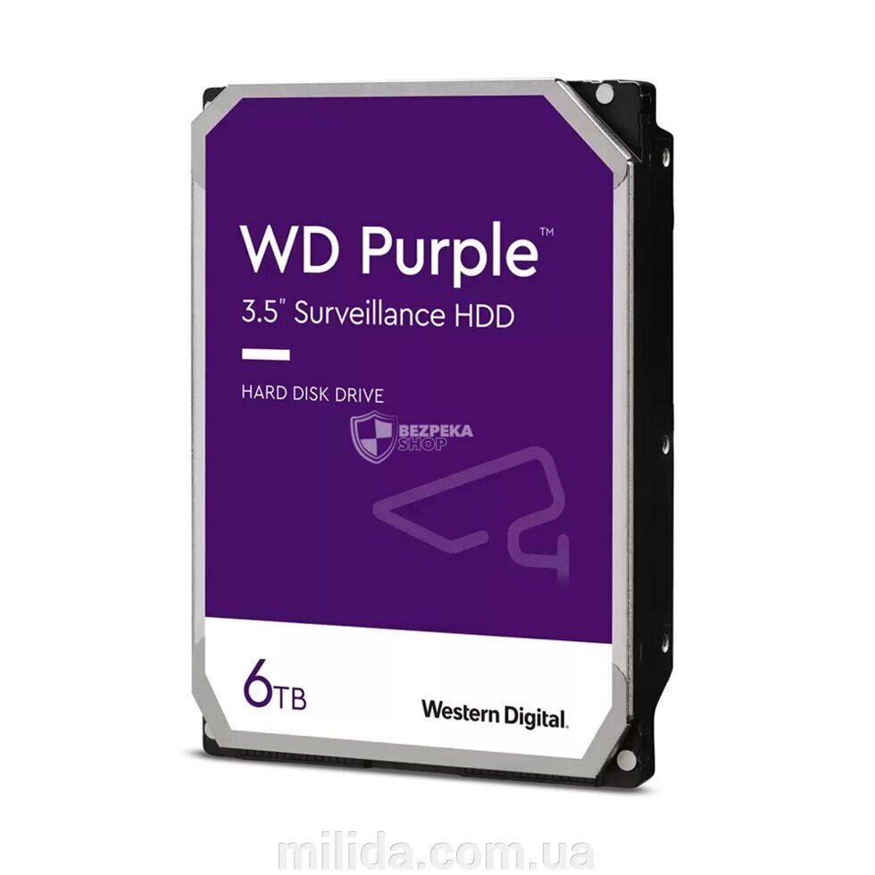 Жорсткий диск 6TB Western Digital WD62PURZ для відеоспостереження від компанії інтернет-магазин "_Міліда_" - фото 1