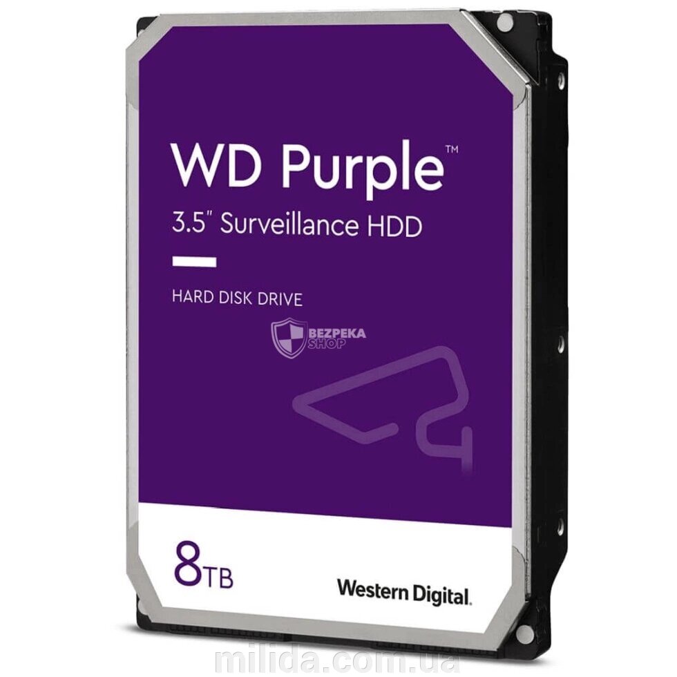 Жорсткий диск 8TB Western Digital Purple WD84PURZ для відеоспостереження від компанії інтернет-магазин "_Міліда_" - фото 1