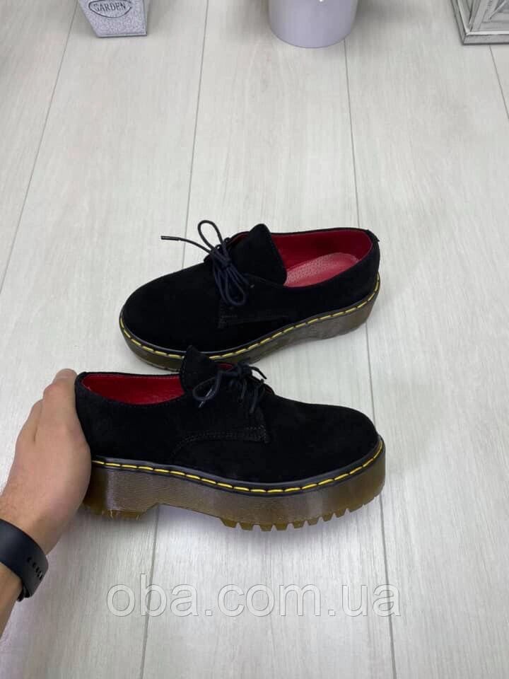 Жіноче взуття Чорна замша  Dr. Martens від компанії Маслина - фото 1