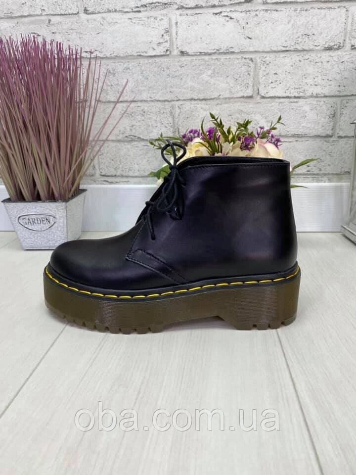 Жіночі черевики Dr. Martens Чорна шкіра від компанії Маслина - фото 1