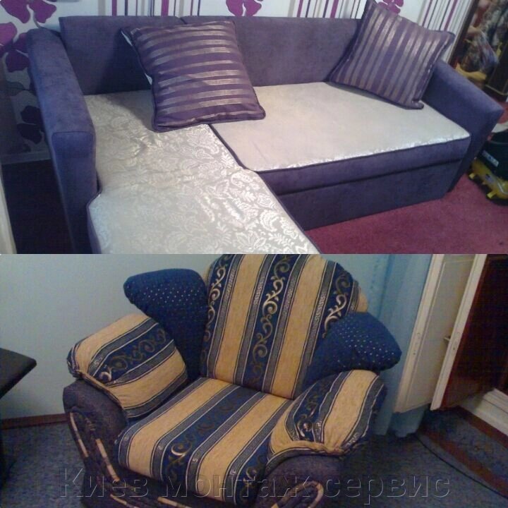 Перетягнути старий диван від компанії Київ монтаж сервіс - фото 1