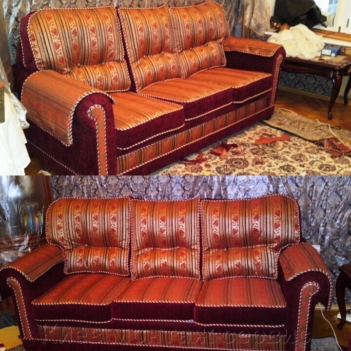 Перетяжка меблів диван, ліжко від компанії Київ монтаж сервіс - фото 1