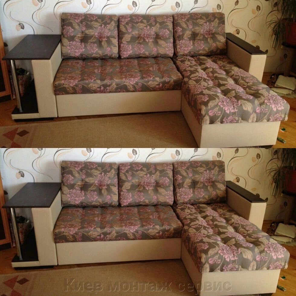 Перетяжка меблів, кутовий диван від компанії Київ монтаж сервіс - фото 1