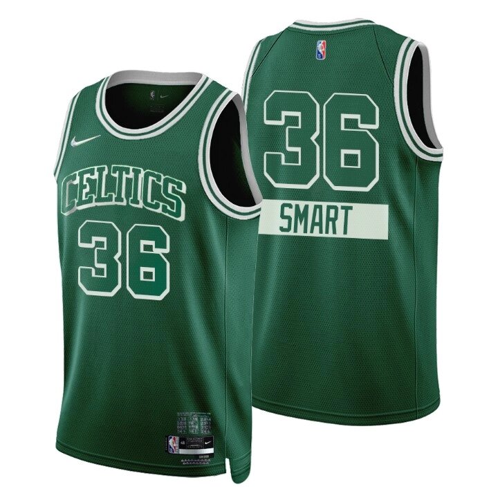 Баскетбольна джерсі 2 021 Nike NBA Boston Celtics №36 Marcus Smart green print від компанії Basket Family - фото 1