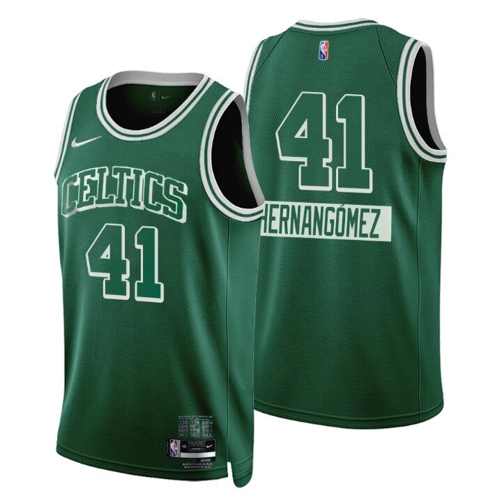 Баскетбольна джерсі 2 021 Nike NBA Boston Celtics №41 Juancho Hernangomez green print від компанії Basket Family - фото 1