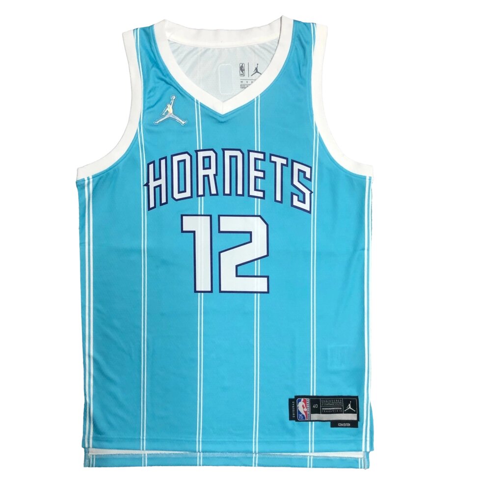 Баскетбольна джерсі 2021 Jordan NBA Charlotte Hornets №12 Kelly Oubre Jr. Blue Print від компанії Basket Family - фото 1