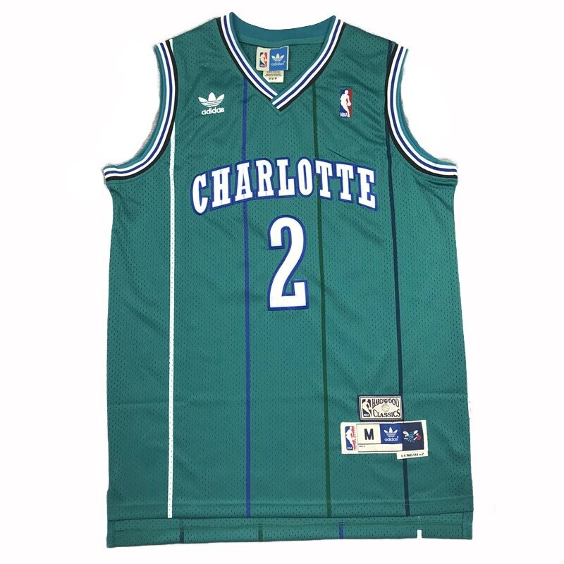 Баскетбольна джерсі 2021 NBA Charlotte Hornets №2 Larry Johnson бірюзова від компанії Basket Family - фото 1