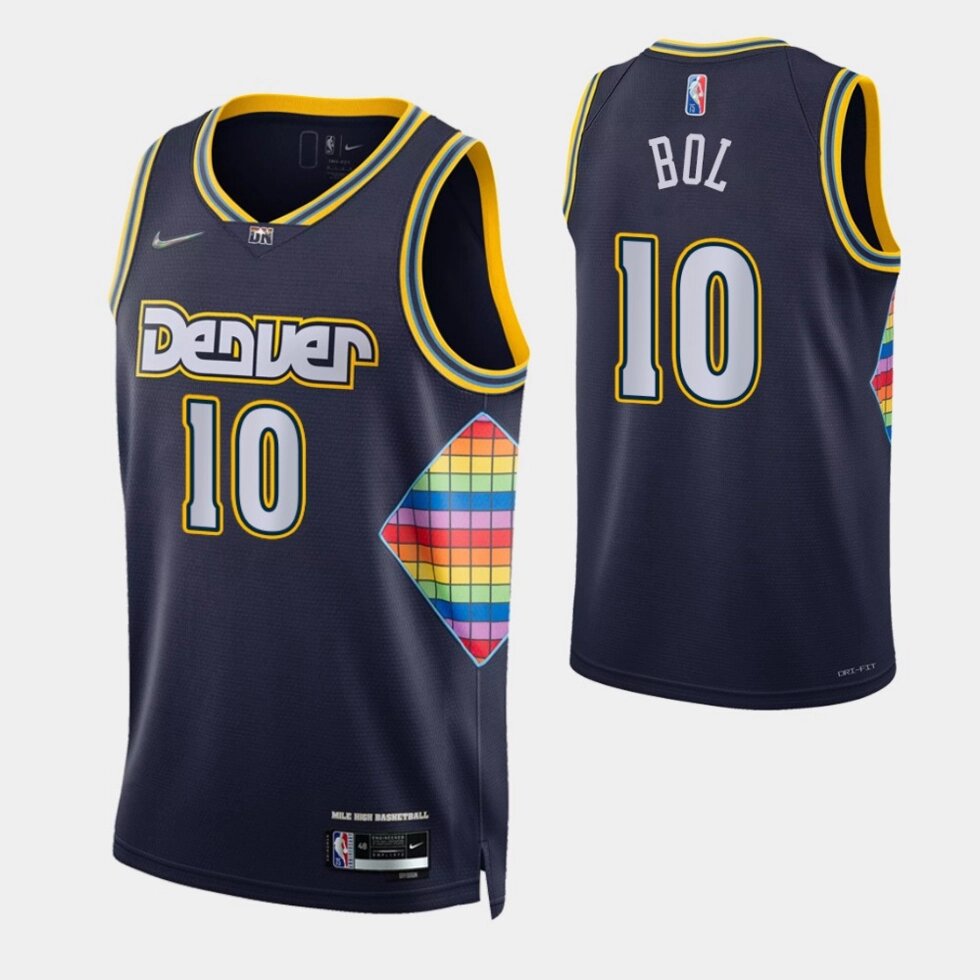 Баскетбольна джерсі 2021 Nike NBA Denver Nuggets №10 Bol Bol blue print від компанії Basket Family - фото 1