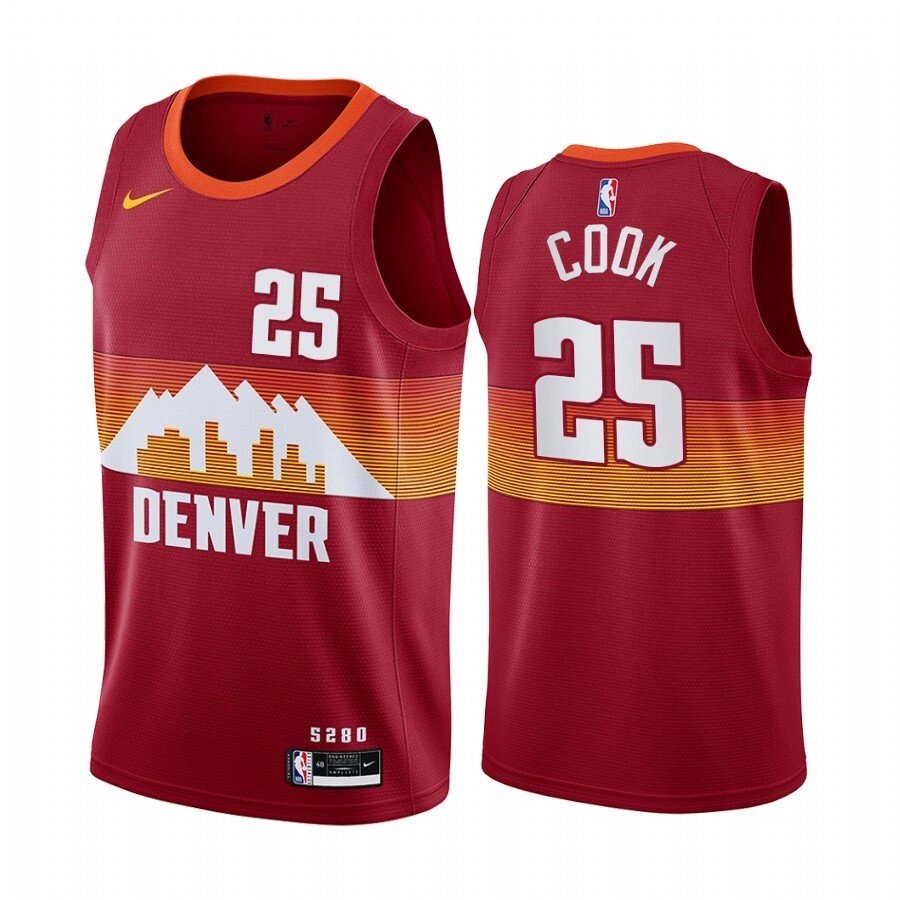 Баскетбольна джерсі 2021 Nike NBA Denver Nuggets №25 Tyler Cook City Edition червона print від компанії Basket Family - фото 1