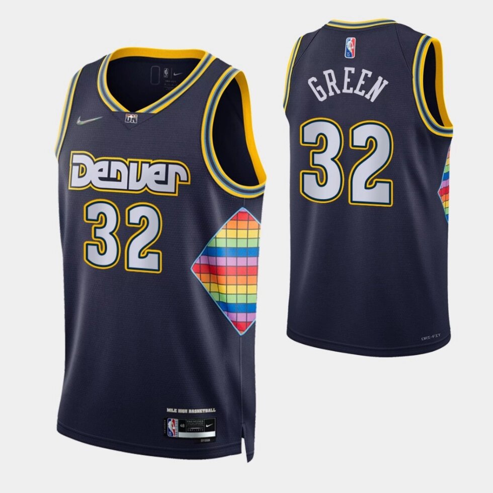 Баскетбольна джерсі 2021 Nike NBA Denver Nuggets №32 JaMychal Green blue print від компанії Basket Family - фото 1