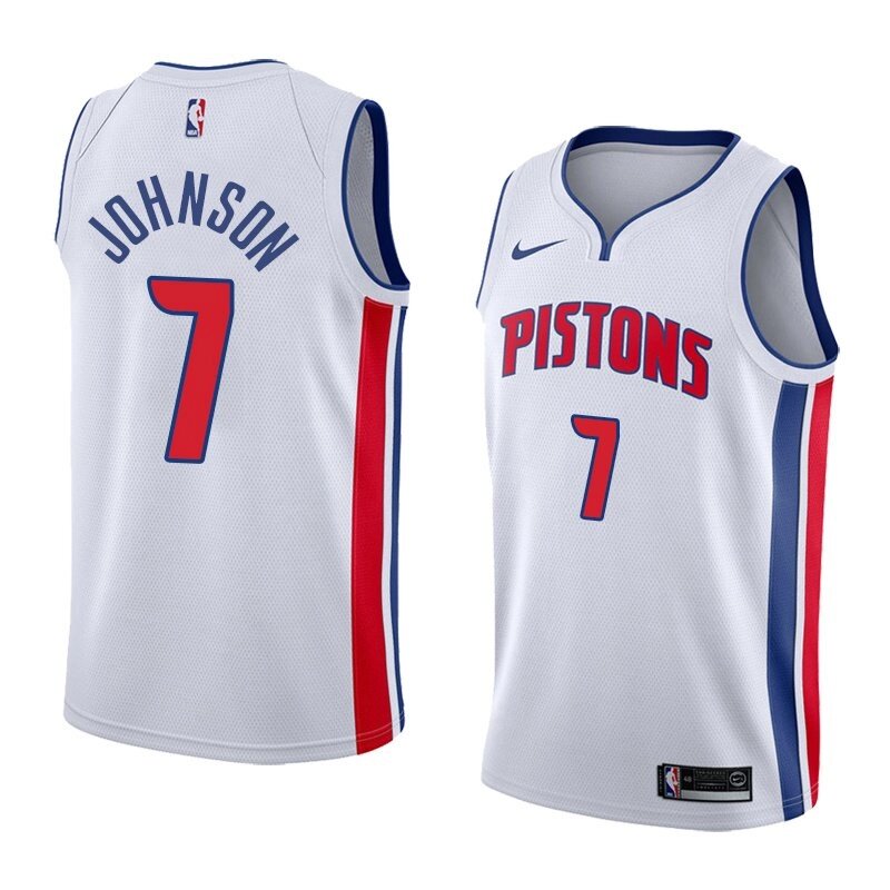 Баскетбольна джерсі 2021 Nike NBA Detroit Pistons №7 Stanley Johnson white print від компанії Basket Family - фото 1