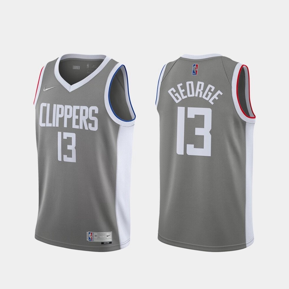 Баскетбольна джерсі 2021 Nike NBA Los Angeles Clippers №13 Paul George grey print від компанії Basket Family - фото 1