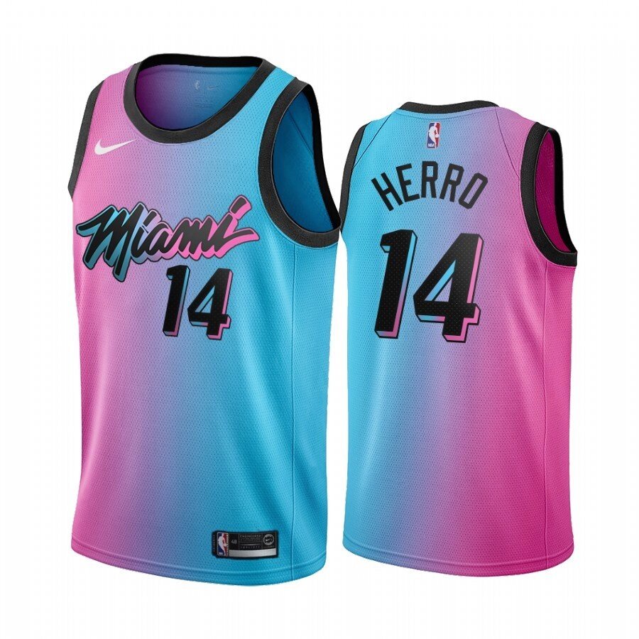 Баскетбольна джерсі 2021 Nike NBA Miami Heat №14 Tyler Herro City Edition від компанії Basket Family - фото 1