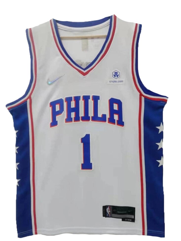 Баскетбольна джерсі 2021 Nike NBA Philadelphia 76ers №1 James Harden City Edition White від компанії Basket Family - фото 1