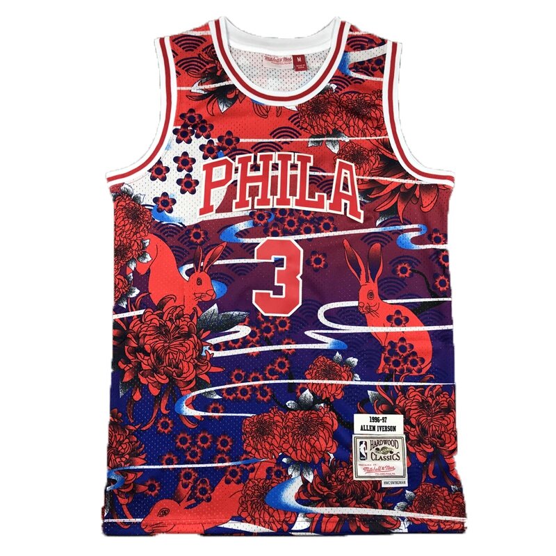 Баскетбольна джерсі 2021 Nike NBA Philadelphia 76ers №3 Allen Iverson Red від компанії Basket Family - фото 1
