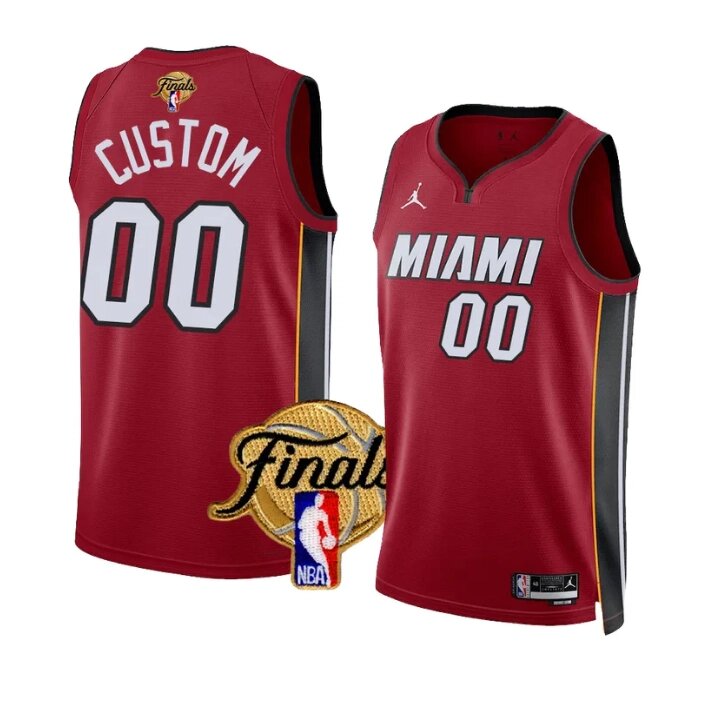 Баскетбольна джерсі 2022-23 Finals Jordan NBA Miami Heat №00 You Name Red Print від компанії Basket Family - фото 1