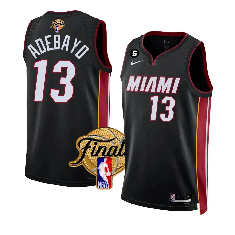 Баскетбольна джерсі 2022-23 Finals Nike NBA Miami Heat №13 Bam Adebayo Black Print від компанії Basket Family - фото 1