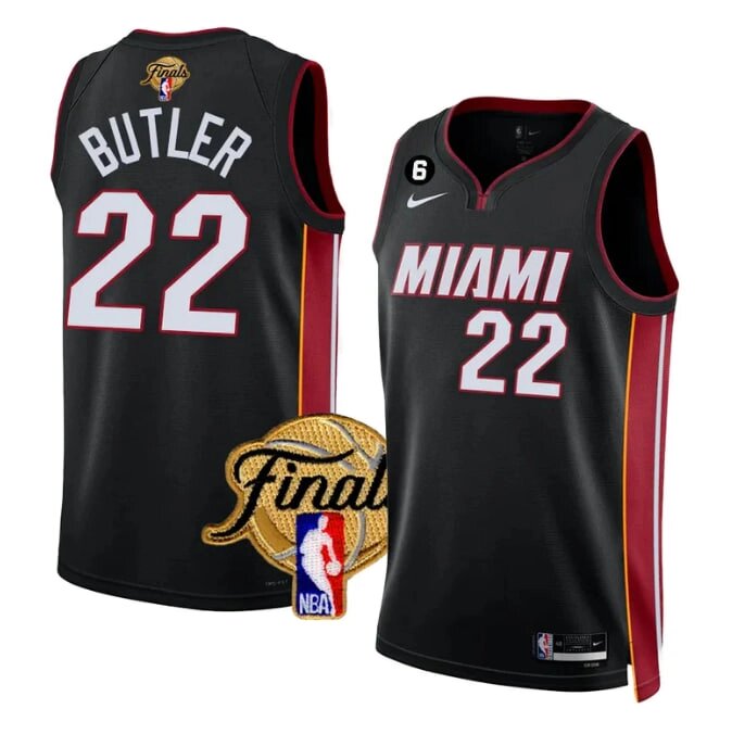 Баскетбольна джерсі 2022-23 Finals Nike NBA Miami Heat №22 Jimmy Butler Black Print від компанії Basket Family - фото 1