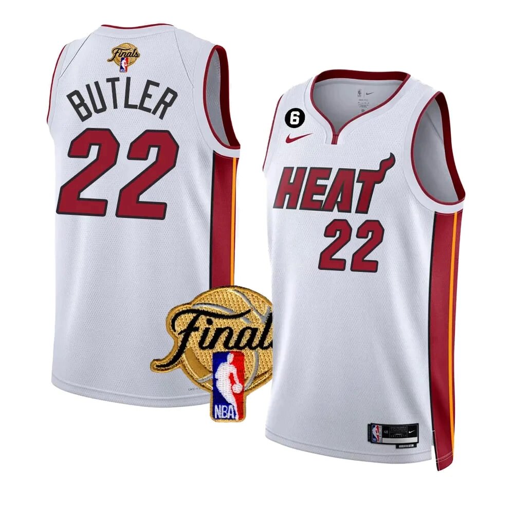 Баскетбольна джерсі 2022-23 Finals Nike NBA Miami Heat №22 Jimmy Butler White Print від компанії Basket Family - фото 1