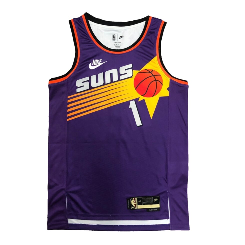 Баскетбольна джерсі 2022-23 Nike NBA Phoenix Suns №1 Devin Booker Purple Print від компанії Basket Family - фото 1