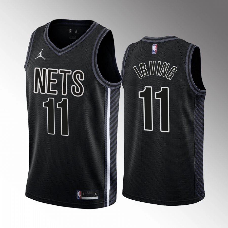 Баскетбольна джерсі 2022 Jordan NBA Brooklyn Nets №11 Kyrie Irving Black Print від компанії Basket Family - фото 1