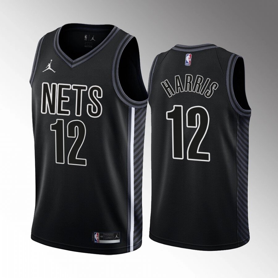 Баскетбольна джерсі 2022 Jordan NBA Brooklyn Nets №12 Joe Harris Black Print від компанії Basket Family - фото 1