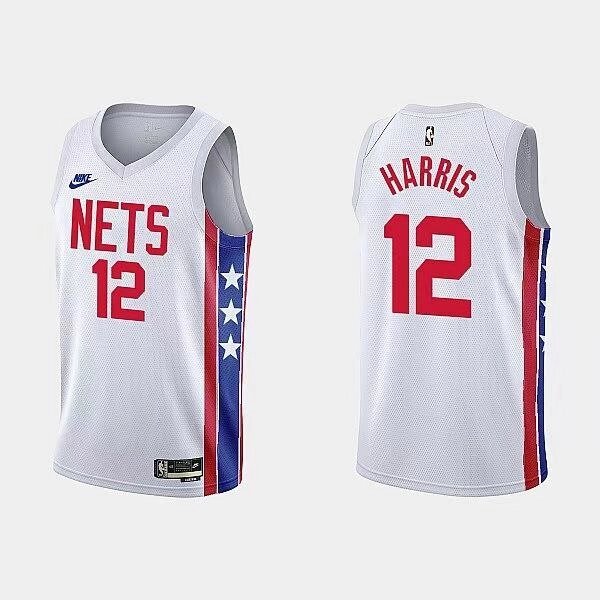 Баскетбольна джерсі 2022 Nike NBA Brooklyn Nets №12 Joe Harris White Print від компанії Basket Family - фото 1