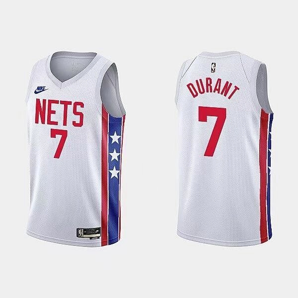 Баскетбольна джерсі 2022 Nike NBA Brooklyn Nets №7 Kevin Durant White Print від компанії Basket Family - фото 1