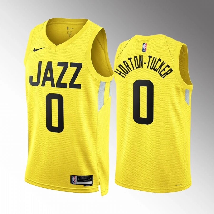 Баскетбольна джерсі 2022 Nike NBA Utah Jazz №0 Talen Horton-Tucker Yellow Print від компанії Basket Family - фото 1