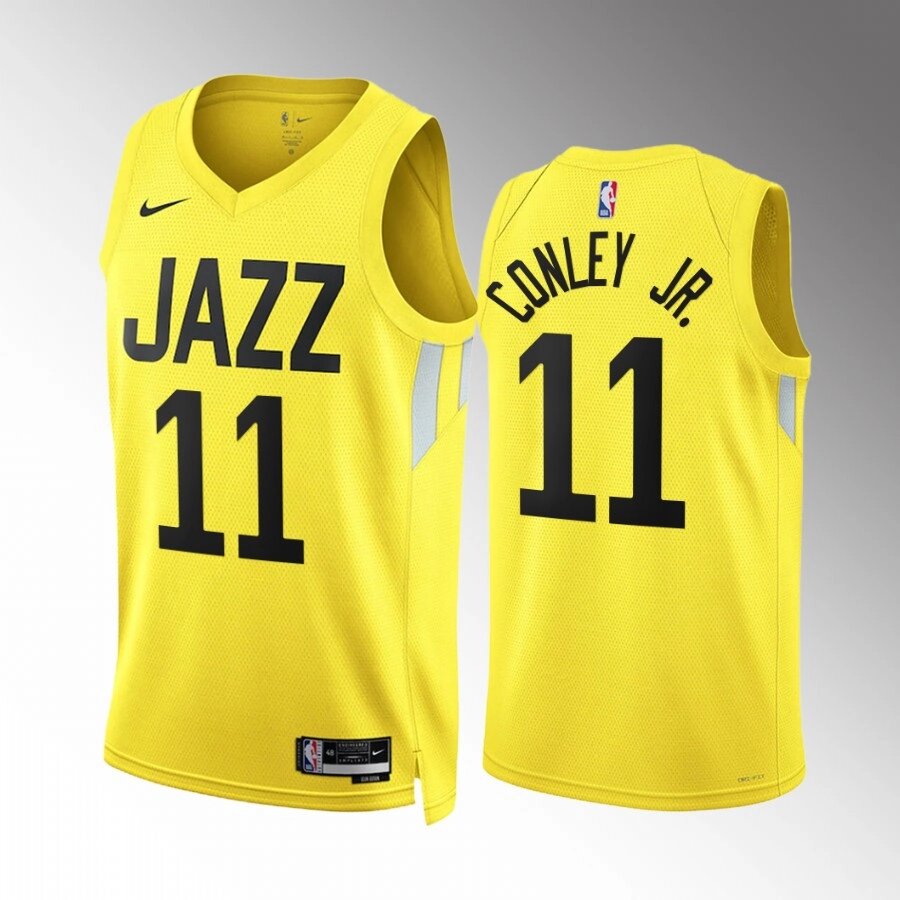 Баскетбольна джерсі 2022 Nike NBA Utah Jazz №11 Mike Conley Yellow Print від компанії Basket Family - фото 1