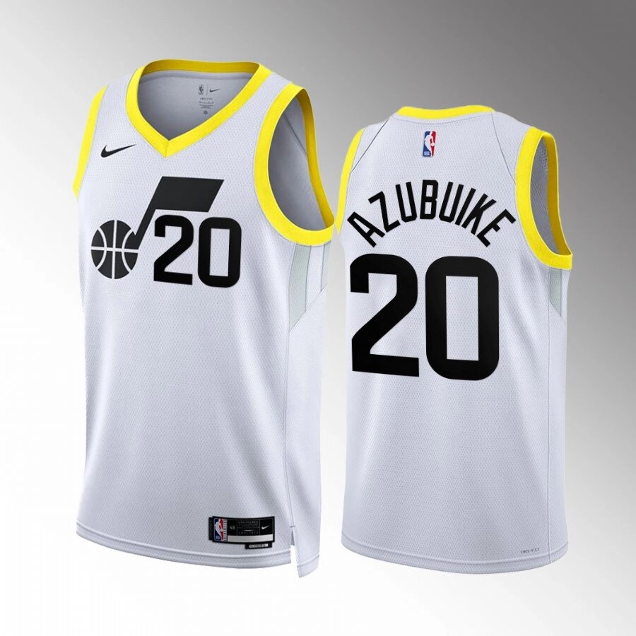 Баскетбольна джерсі 2022 Nike NBA Utah Jazz №20 Udoka Azubuike White Print від компанії Basket Family - фото 1