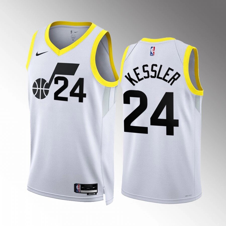 Баскетбольна джерсі 2022 Nike NBA Utah Jazz №24 Walker Kessler White Print від компанії Basket Family - фото 1