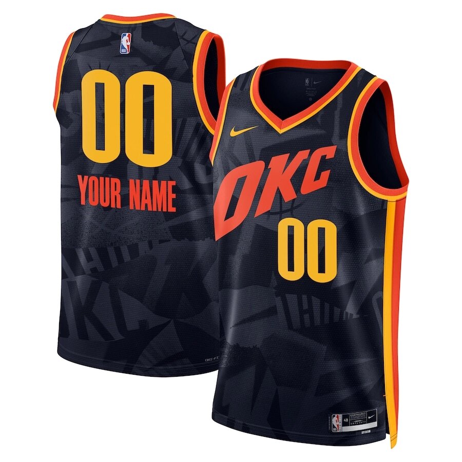 Баскетбольна джерсі 2023-24 Nike NBA Oklahoma City Thunder №00 You Name Grey Print від компанії Basket Family - фото 1