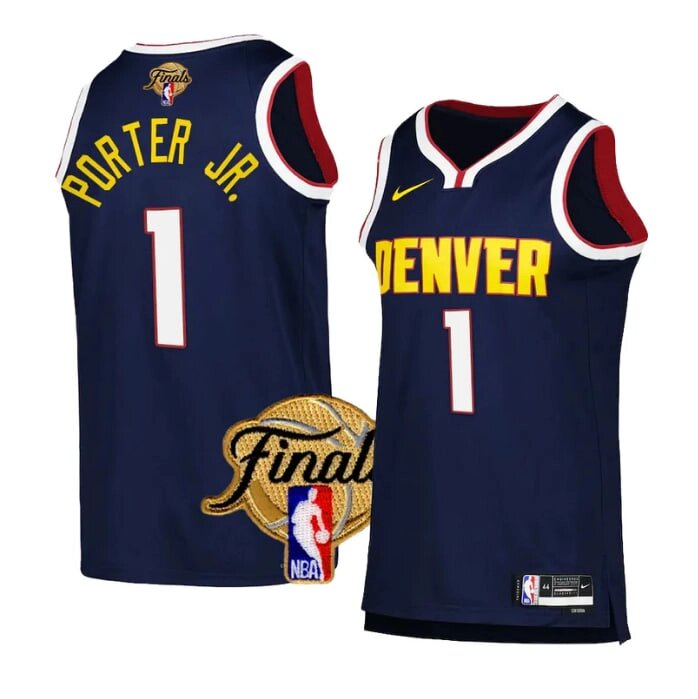 Баскетбольна джерсі 2023 Finals Nike NBA Denver Nuggets №1 Michael Porter Jr. Blue Print від компанії Basket Family - фото 1