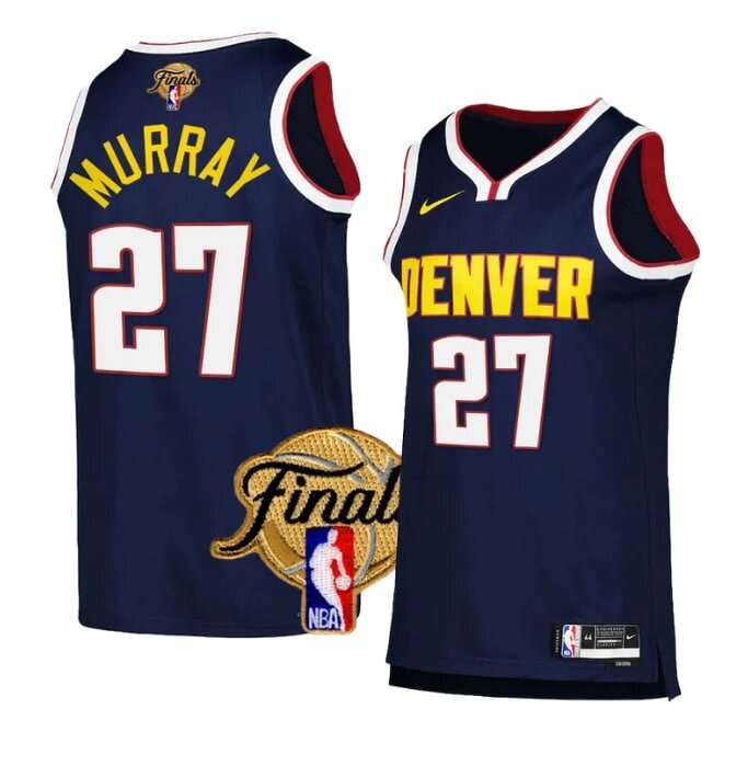 Баскетбольна джерсі 2023 Finals Nike NBA Denver Nuggets №27 Jamal Murray Blue Print від компанії Basket Family - фото 1
