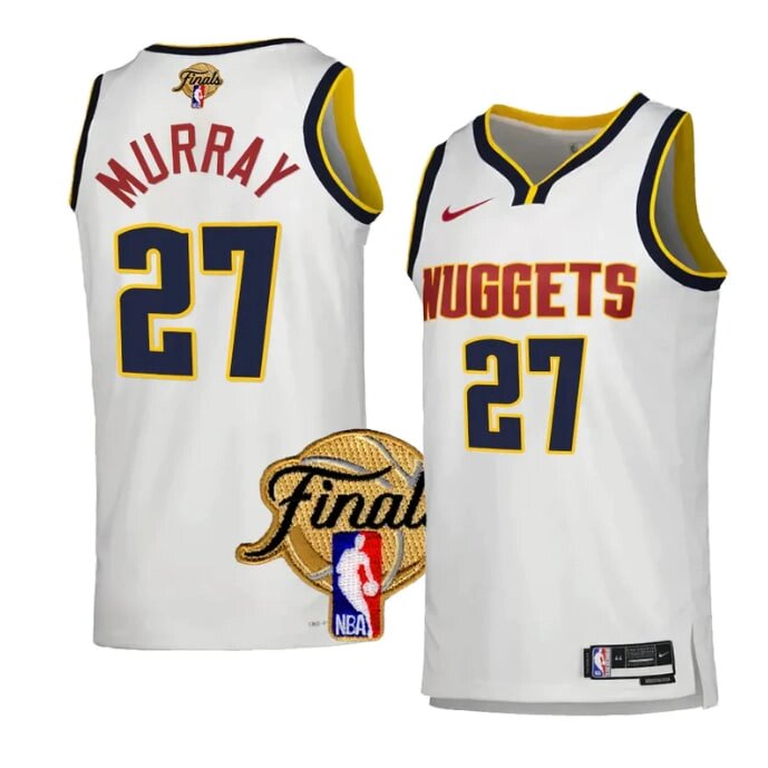 Баскетбольна джерсі 2023 Finals Nike NBA Denver Nuggets №27 Jamal Murray White Print від компанії Basket Family - фото 1