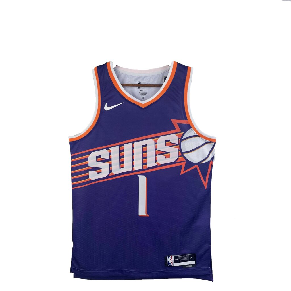 Баскетбольна джерсі 2023 Nike NBA Phoenix Suns №1 Devin Booker Purple Print від компанії Basket Family - фото 1