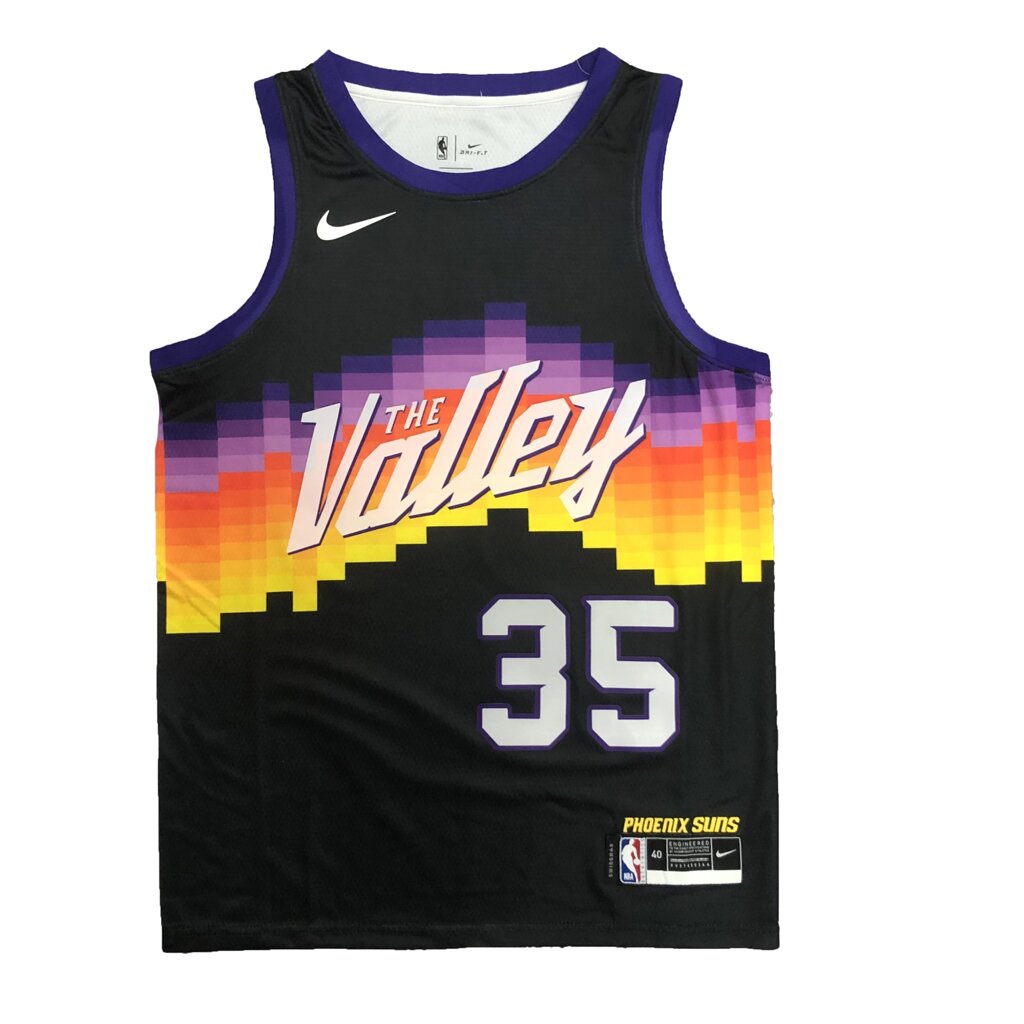 Баскетбольна джерсі 2023 Nike NBA Phoenix Suns №35 Kevin Durant Black Print від компанії Basket Family - фото 1