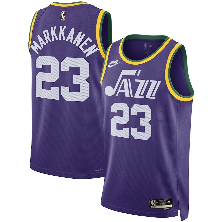 Баскетбольна джерсі 2024 Nike NBA Utah Jazz №23 Lauri Markkanen Purple Print від компанії Basket Family - фото 1