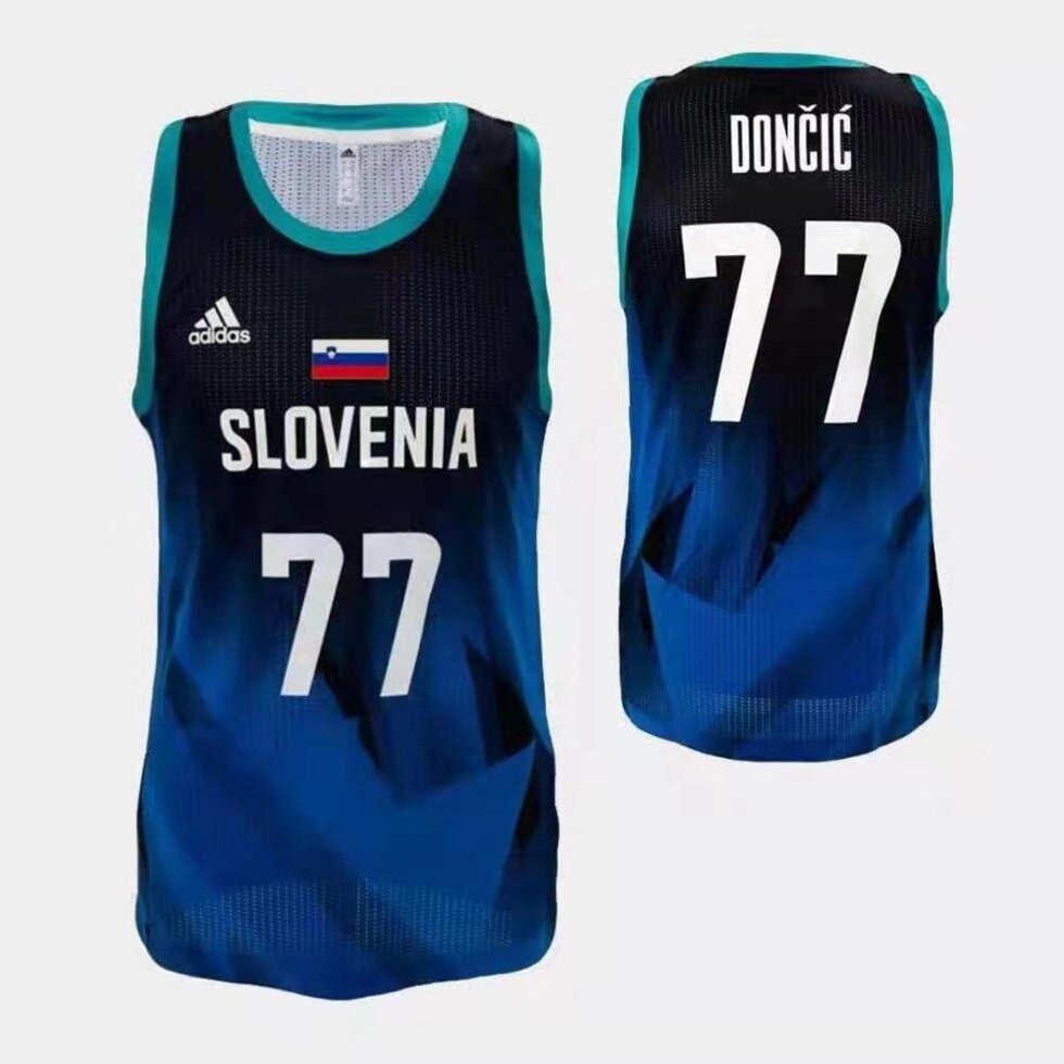 Баскетбольна джерсі Adidas SLOVENIA №77 Luka Doncic blue від компанії Basket Family - фото 1