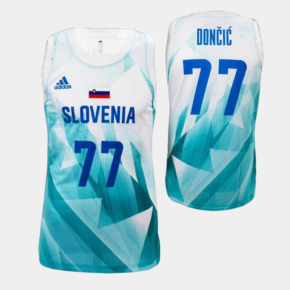 Баскетбольна джерсі Adidas SLOVENIA №77 Luka Doncic white від компанії Basket Family - фото 1