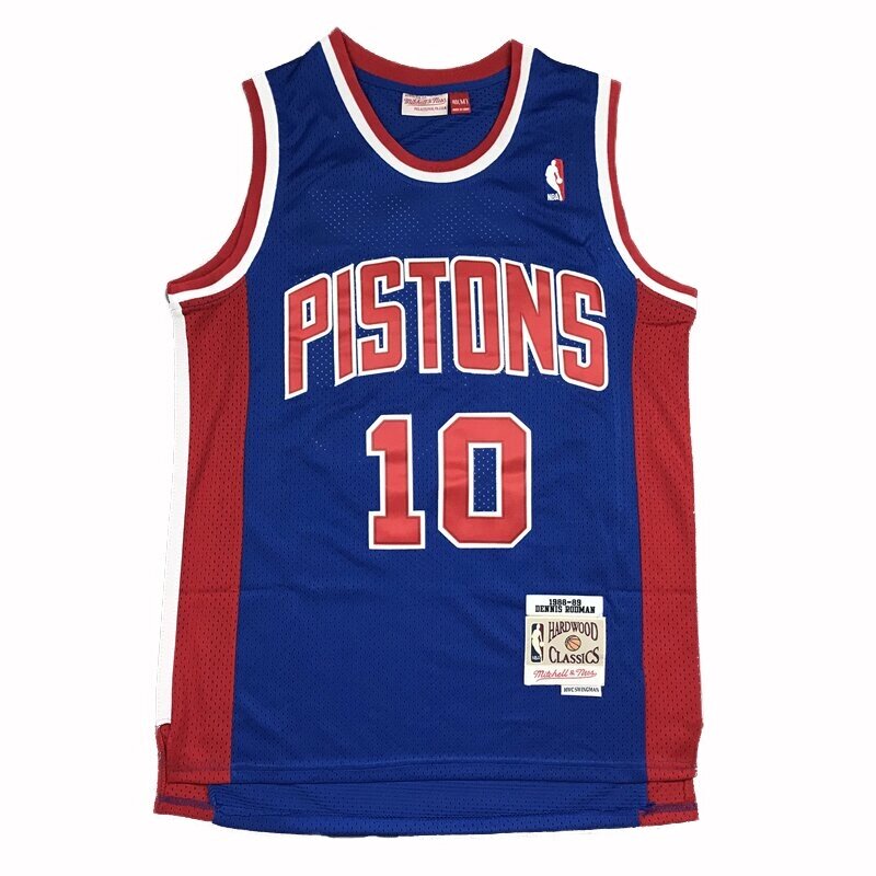 Баскетбольна джерсі Detroit Pistons NBA №10 Dennis Rodman blue від компанії Basket Family - фото 1