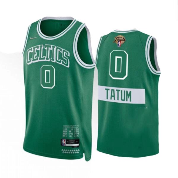 Баскетбольна джерсі Finals NBA 2022 Nike Boston Celtics №0 Jayson Tatum Green Print. від компанії Basket Family - фото 1