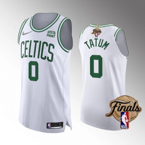 Баскетбольна джерсі Finals NBA 2022 Nike Boston Celtics №0 Jayson Tatum White Print від компанії Basket Family - фото 1