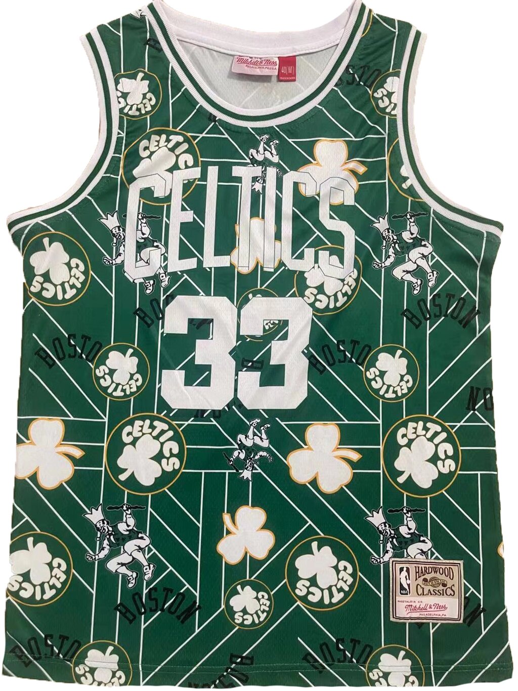 Баскетбольна джерсі Hardwood Classics NBA Boston Celtics №33 Larry Bird Green від компанії Basket Family - фото 1