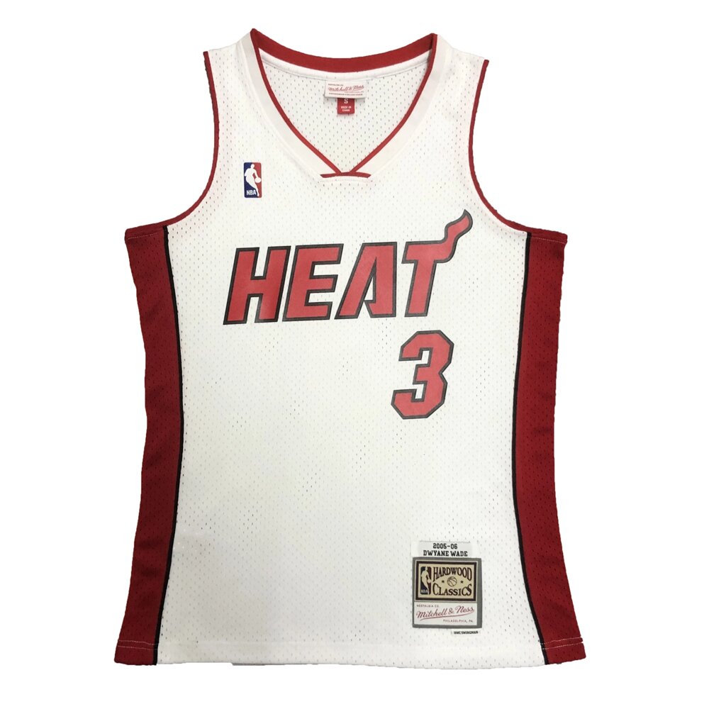 Баскетбольна джерсі Hardwood Classics NBA Miami Heat №3 Dwyane Wade White Print від компанії Basket Family - фото 1