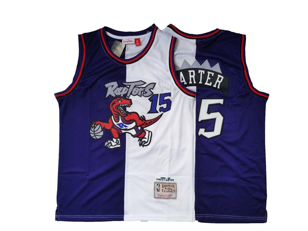 Баскетбольна джерсі Hardwood Classics NBA Toronto Raptors №15 Vince Carter Purple-White від компанії Basket Family - фото 1