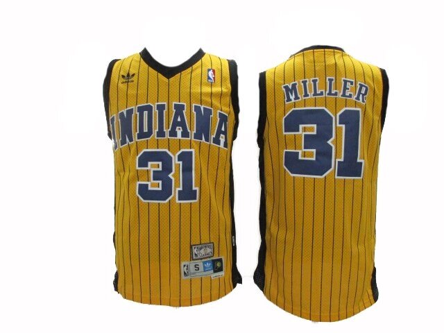 Баскетбольна джерсі Indiana Pacers №31 Reggie Miller жовта від компанії Basket Family - фото 1